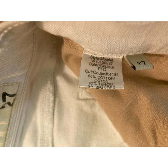 Rag & Bone White Denim Jean Shorts Cuffed Micro Mini Stretch ~ Sz 27 ~ So Summer - Picture 6 of 7